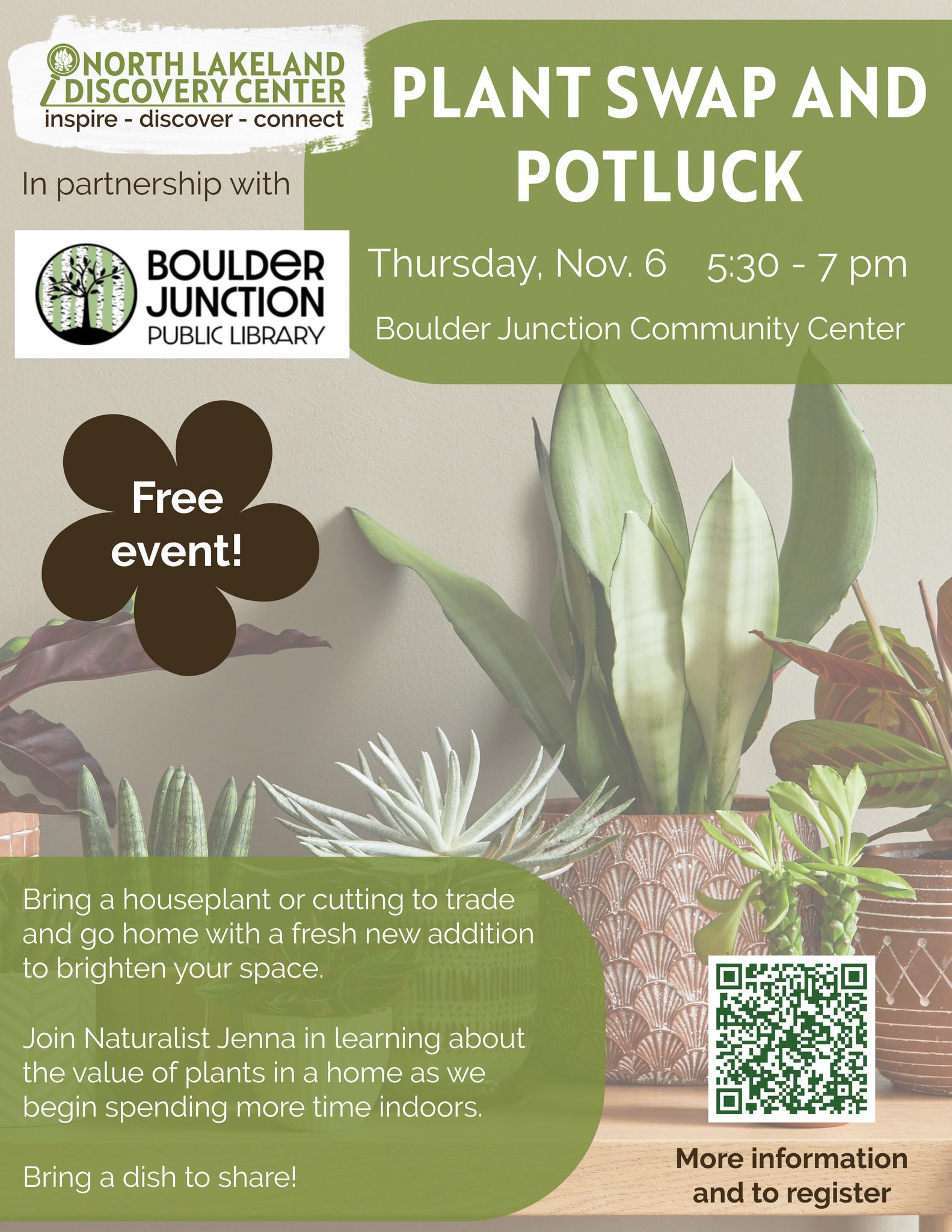 Plant Swap & Potluck Flyer