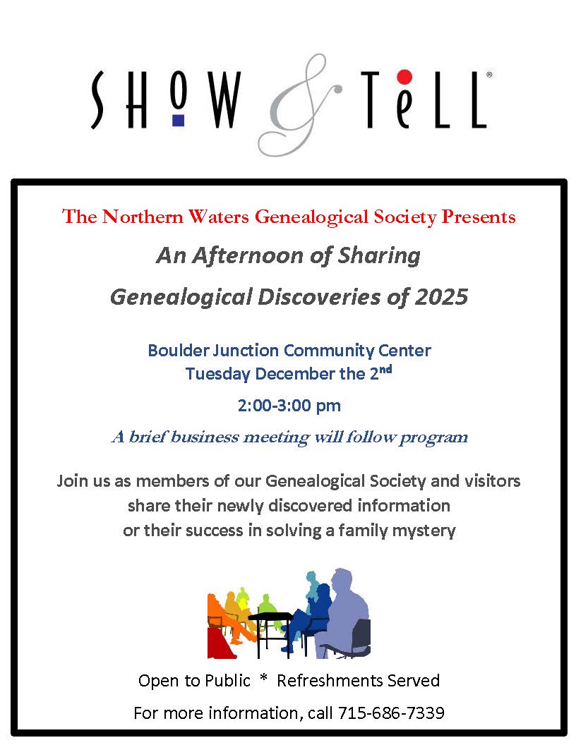 Show and tell 2025 Flyer