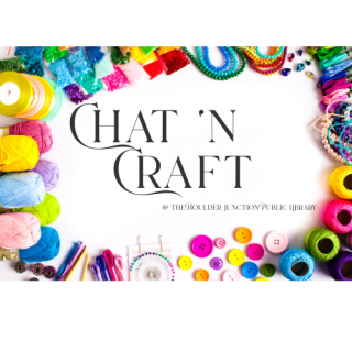 Boulder Junction Public Library Chat 'n Craft Logo